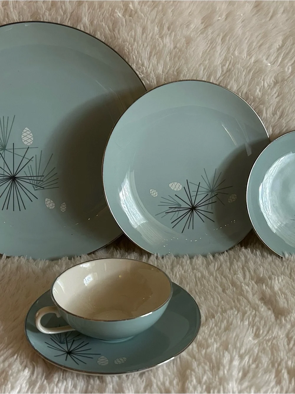 Franciscan Fine China: 'Silver Pine' China, Made in the USA